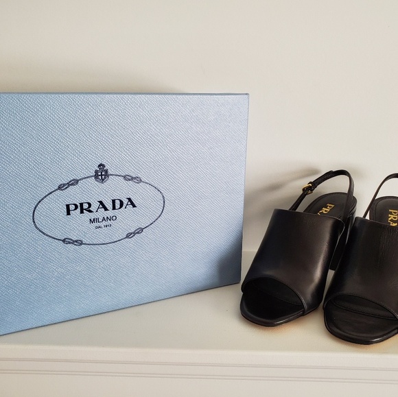 Prada Shoes - Prada Shield Slingback Sandal